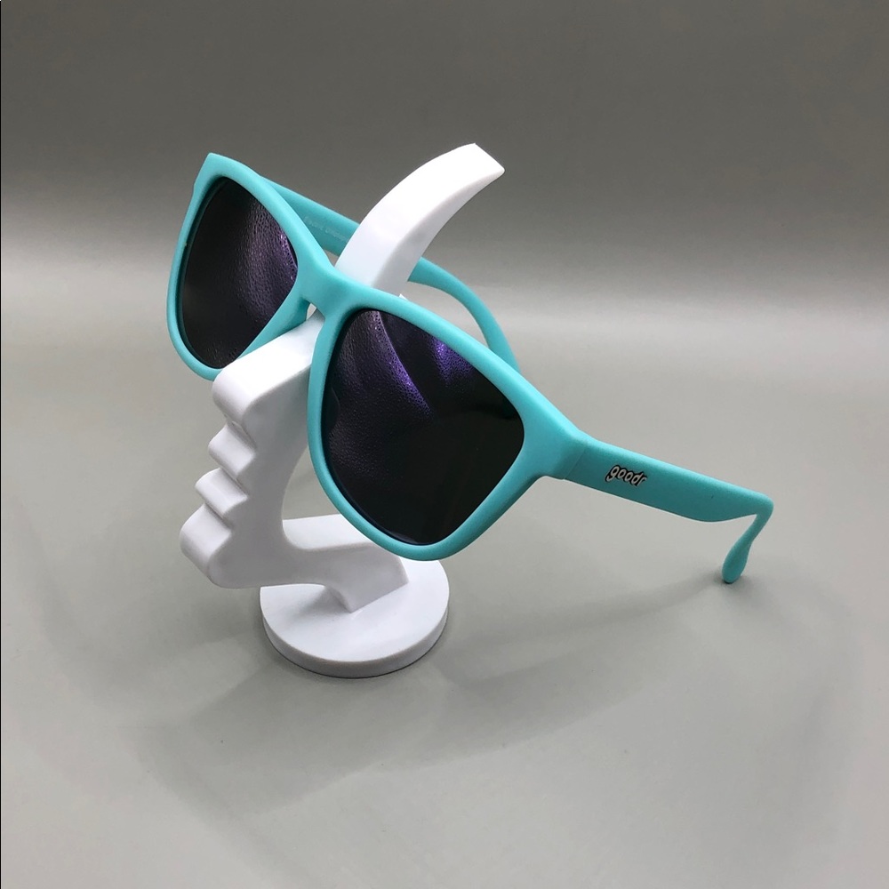 Goodr Electric Dinotopia Carnival Sunglasses Mirrored UNISEX Teal Blue.